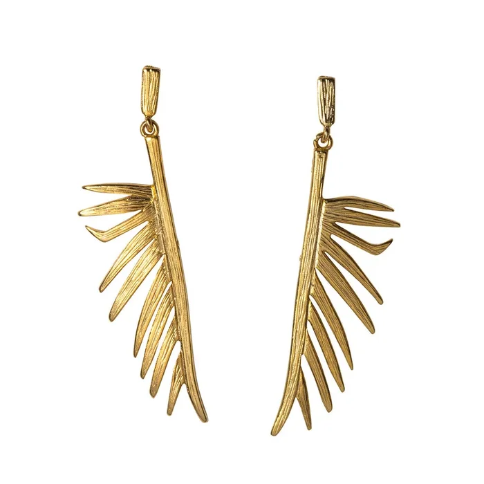 Goldbug Collection Palmetto Frond Drop Earrings
