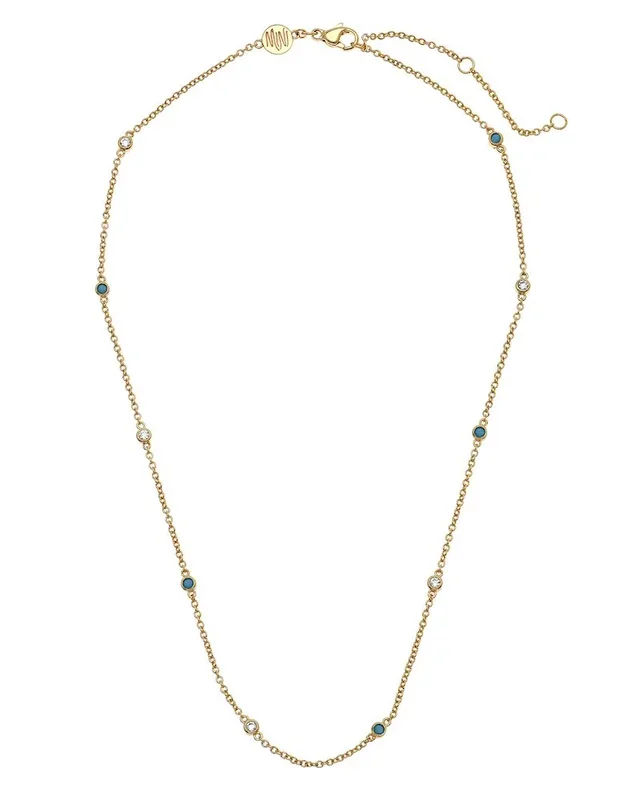 Goldbug Collection Turquoise Scattered Sparkle Necklace