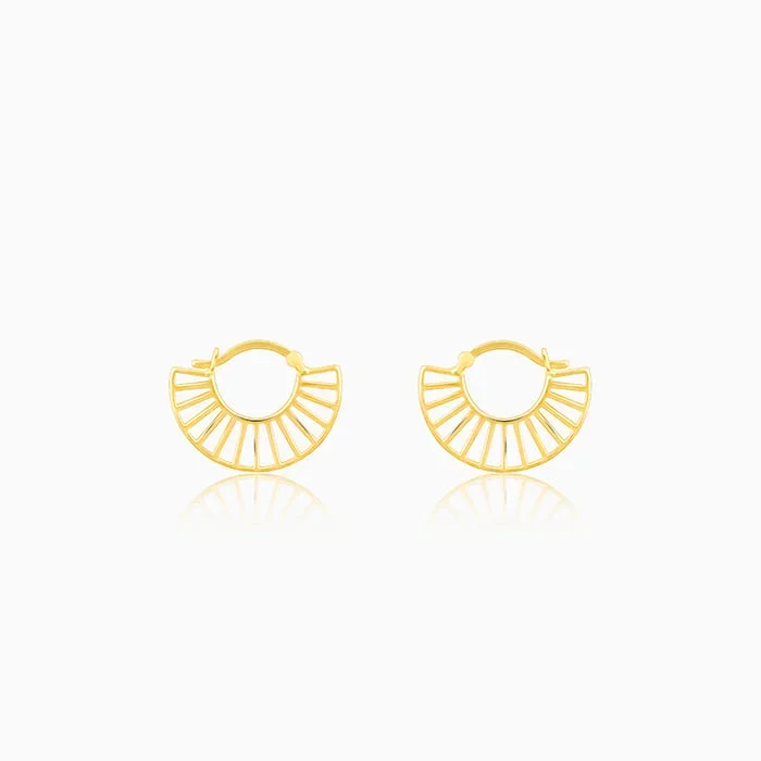 Golden Bask in Glory Hoop Danglers