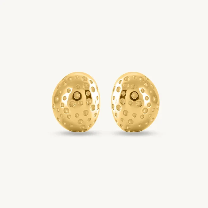 Golden Crater Earrings