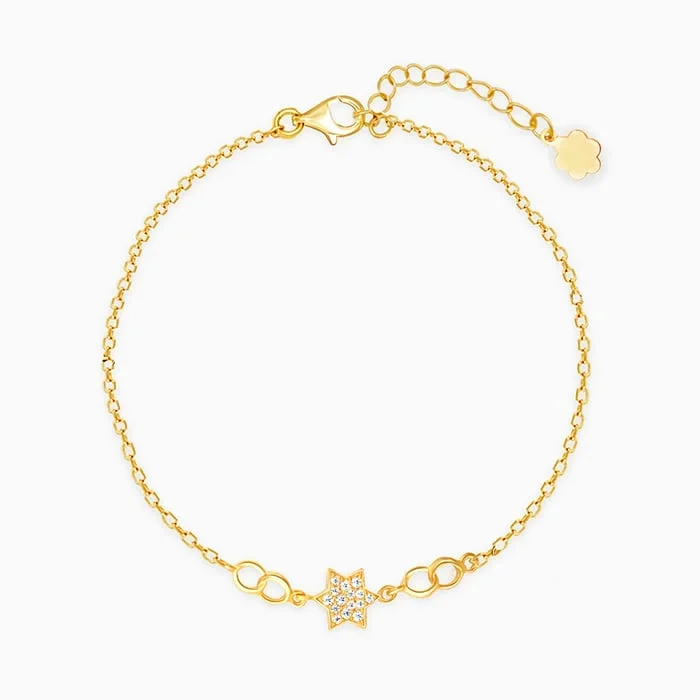 Golden Dazzling Star Bracelet