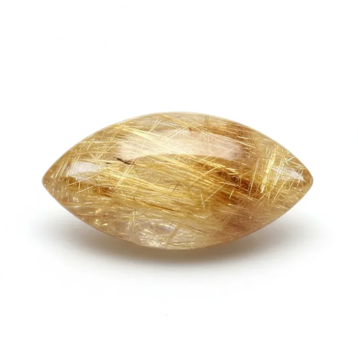 Golden Rutile 10PC Tiny 4×8 MM Marquise Cabochon Yellow Genuine semi Precious Precious Gemstone