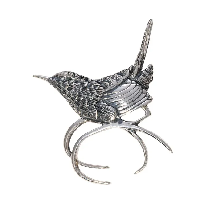 Grainger McKoy Sterling Silver Carolina Wren Pin/Pendant