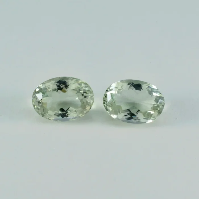 Green Amethyst 1PC Chunky 12×16 MM Oval Faceted Green Superior Semi Precious Loose Gemstone