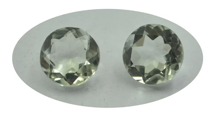 Green Amethyst 1PC Chunky 13×13 MM Round Faceted Green Natural Semi Precious Loose Gemstone