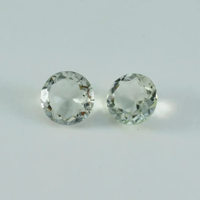 Green Amethyst 1PC Chunky 15×15 MM Round Faceted Green Superior Semi Precious Gems
