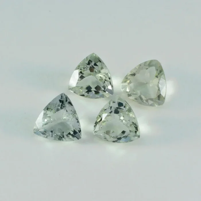 Green Amethyst 1PC Chunky 16×16 MM Triangle Faceted Green Pure Semi Precious Loose Gems