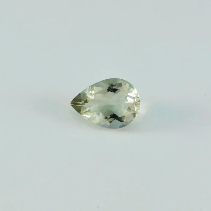 Green Amethyst 1PC Medium 7×10 MM Pear Faceted Green Sparkling Semi Precious Loose Gemstone