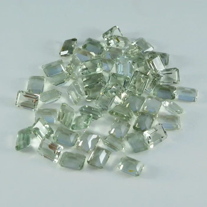Green Amethyst 1PC Tiny 5×7 MM Emerald Faceted Green Fine Semi Precious Gems