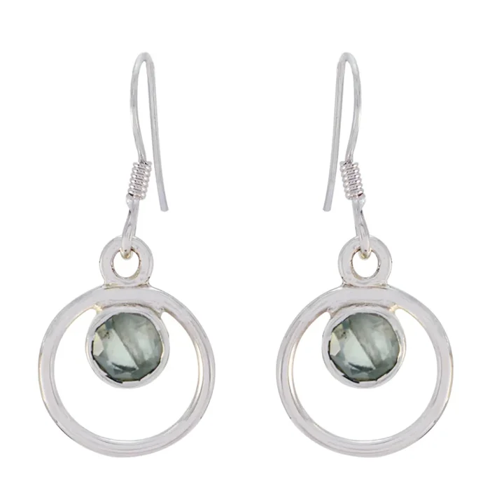 Green Amethyst Mexican Agustina multiple Dangle Green Silver Earring