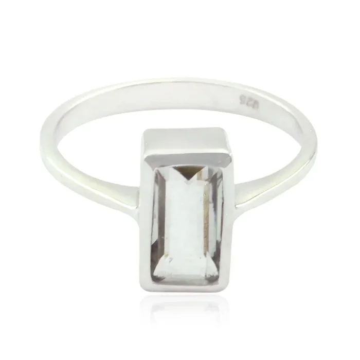 Green Amethyst Solitaire German 925 Silver Green Gemstone Featherlight Cultural Ring Jewellery