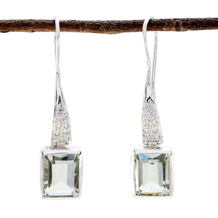 Green Amethyst Turkish Lourdes multiple Dangle Green 92.5 Silver Earring