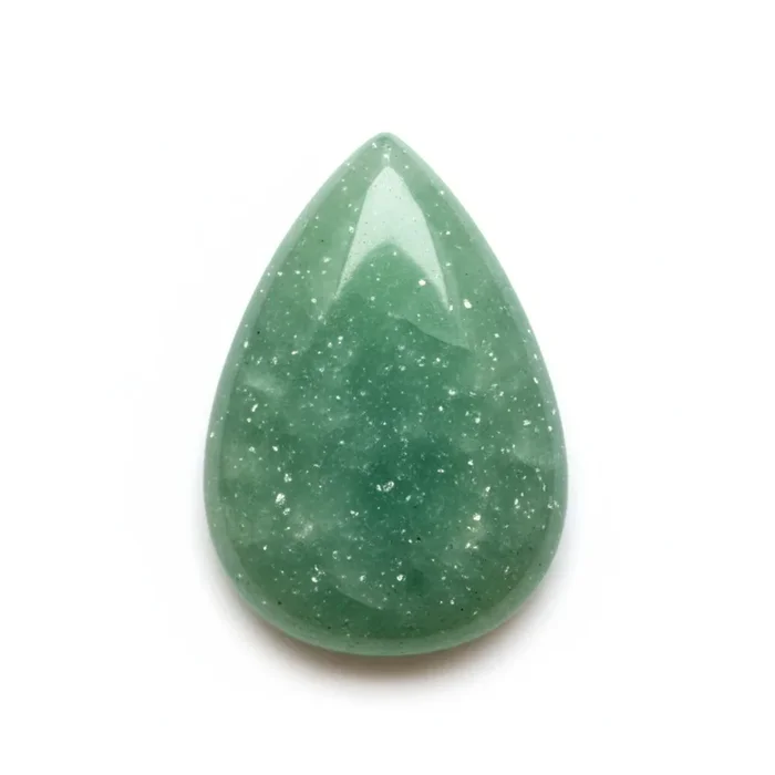 Green Aventurine 1PC Medium 7×10 MM Pear Cabochon Green Fiery semi Precious Semi Precious Gemstone