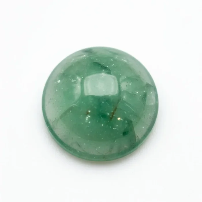 Green Aventurine 1PC Small 8×8 MM Round Cabochon Green Luster semi Precious Loose Gemstones