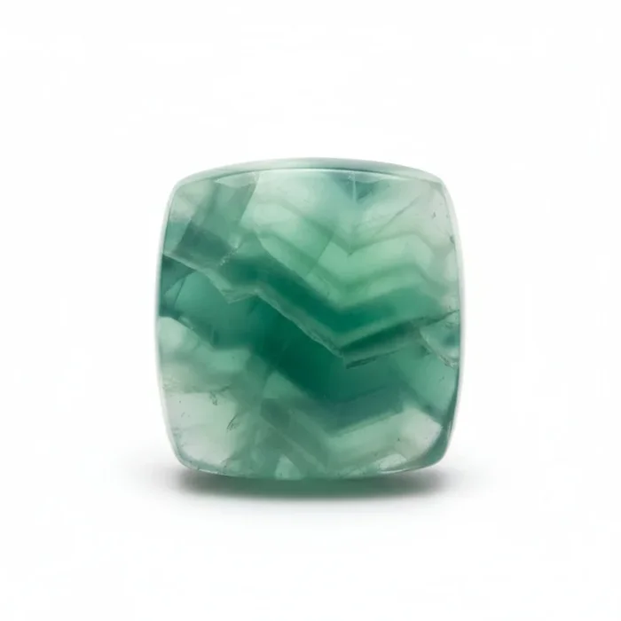 Green Fluorite 1PC Small 7×7 MM Cushion Cabochon Green Pure semi Precious Precious Gemstone