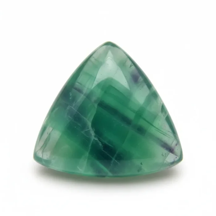 Green Fluorite 1PC Small 8×8 MM Triangle Cabochon Green Fiery semi Precious Loose Gemstone