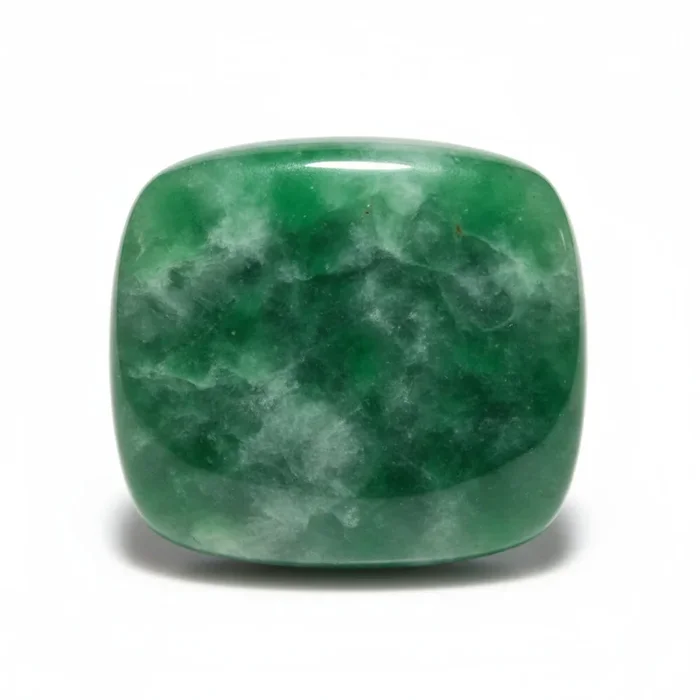 Green Jade 1PC Large 10×10 MM Cushion Cabochon Green Shine semi Precious Loose Gems