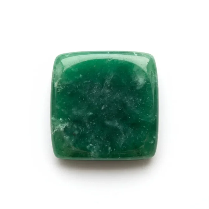 Green Jade 1PC Small 8×8 MM Square Cabochon Green Natural semi Precious Semi Precious Gemstone