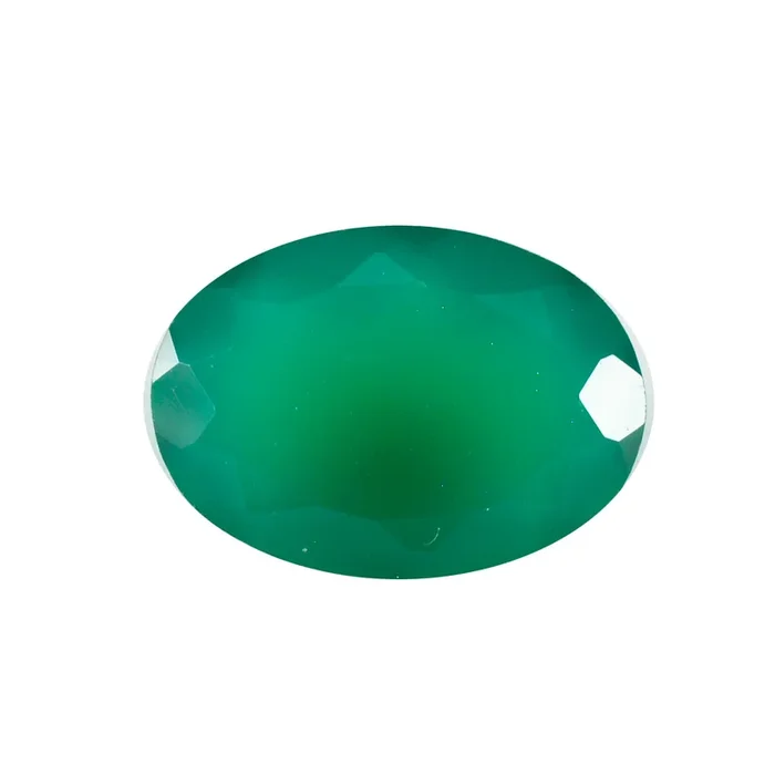 Green Onyx 1PC Chunky 13×18 MM Oval Faceted Green Fiery Semi Precious Loose Gemstone