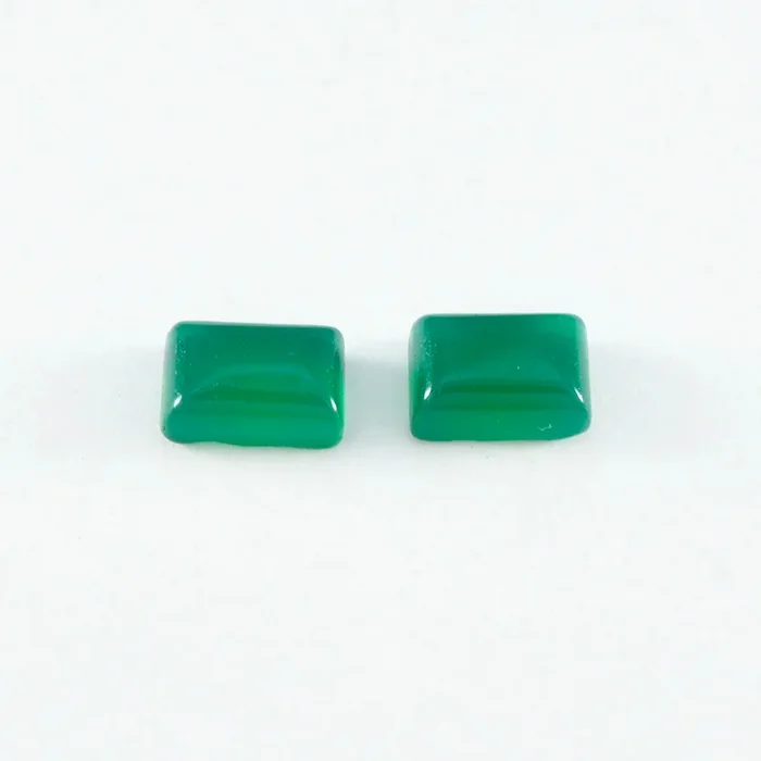 Green Onyx 1PC Medium 7×10 MM Emerald Cabochon Green Genuine semi Precious Precious Gemstone