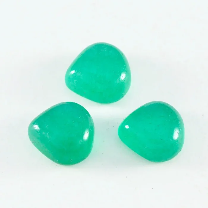 Green Onyx 1PC Medium 9×9 MM Heart Cabochon Green High-Quality semi Precious Loose Gemstones