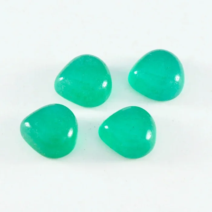 Green Onyx 1PC Tiny 6×6 MM Heart Cabochon Green Lustrous semi Precious Gems