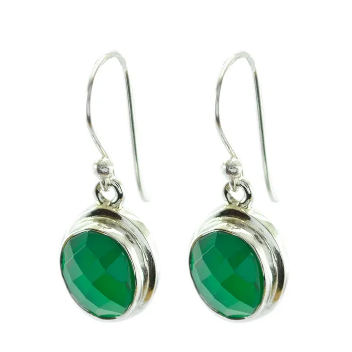 Green Onyx Australian Isadora multiple Dangle Green 92.5 Silver Earring