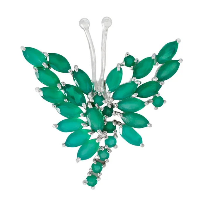 Green Onyx Statement Russian Silver multiple Lea Fairytale Green Pendant Jewelry