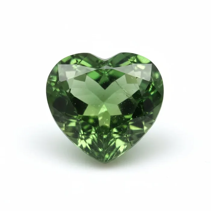 Green Tourmaline 10PC Tiny 4×4 MM Heart Faceted Green Brilliant Semi Precious Loose Gems