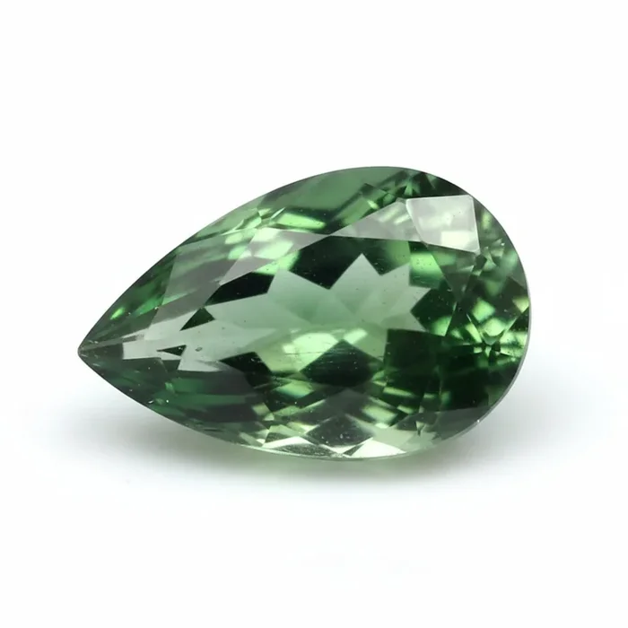 Green Tourmaline 1PC Medium 7×10 MM Pear Faceted Green Splendid Semi Precious Gems