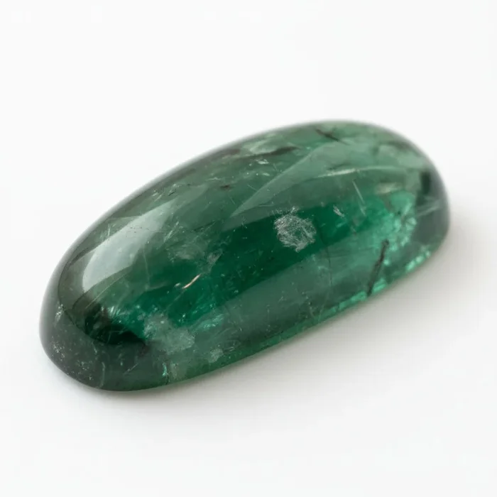 Green Tourmaline 1PC Small 5×10 MM Baguette Cabochon Green Shine semi Precious Loose Gemstones