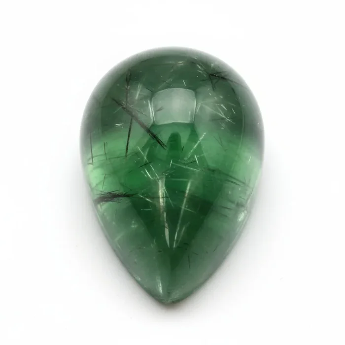 Green Tourmaline 1PC Small 6×9 MM Pear Cabochon Green Pure semi Precious Loose Gemstones