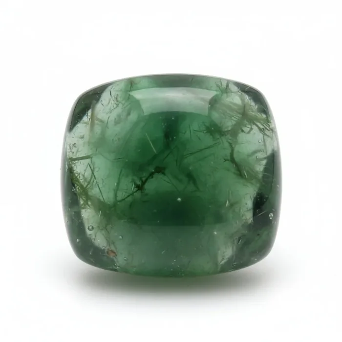 Green Tourmaline 1PC Small 7×7 MM Square Cabochon Green Shine semi Precious Precious Gemstone