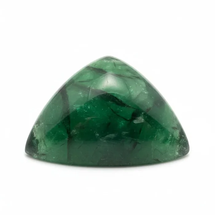 Green Tourmaline 1PC Small 7×7 MM Triangle Cabochon Green Sparkling semi Precious Loose Gemstone
