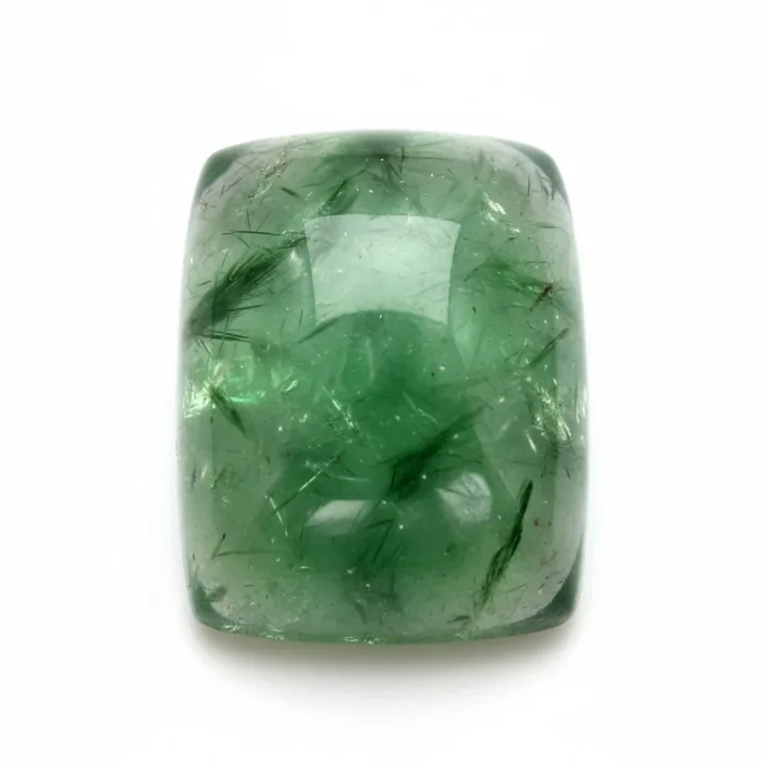 Green Tourmaline 1PC Small 7×9 MM Emerald Cabochon Green Splendid semi Precious Loose Gemstone