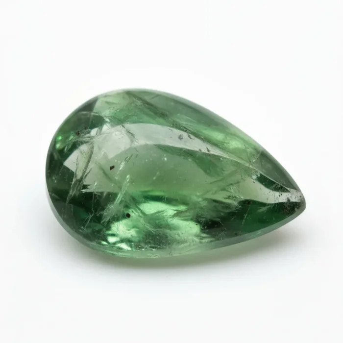 Green Tourmaline 1PC Tiny 5×7 MM Pear Cabochon Green Genuine semi Precious Loose Gems