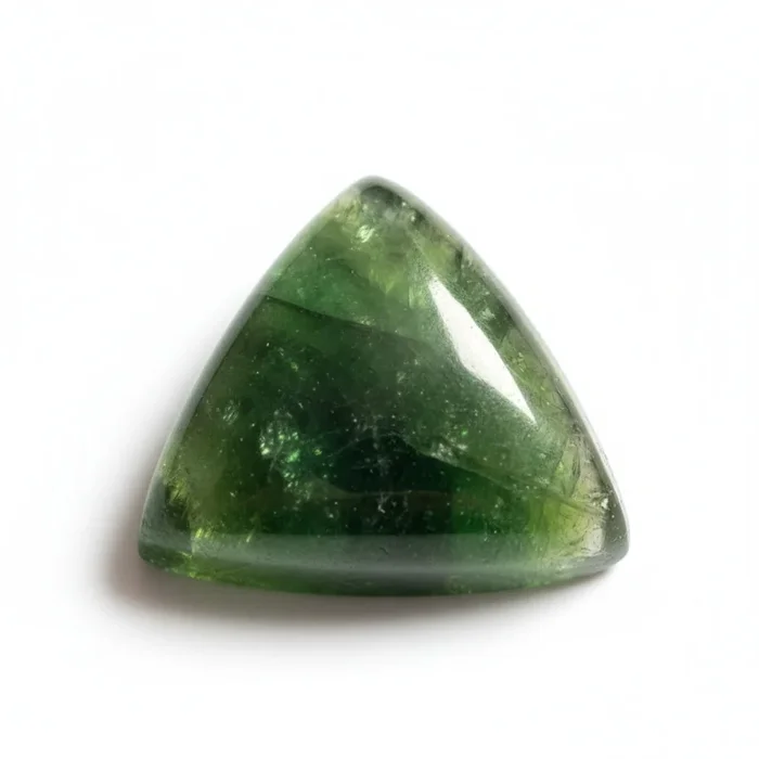 Green Tourmaline 1PC Tiny 6×6 MM Triangle Cabochon Green Brilliant semi Precious Loose Gems