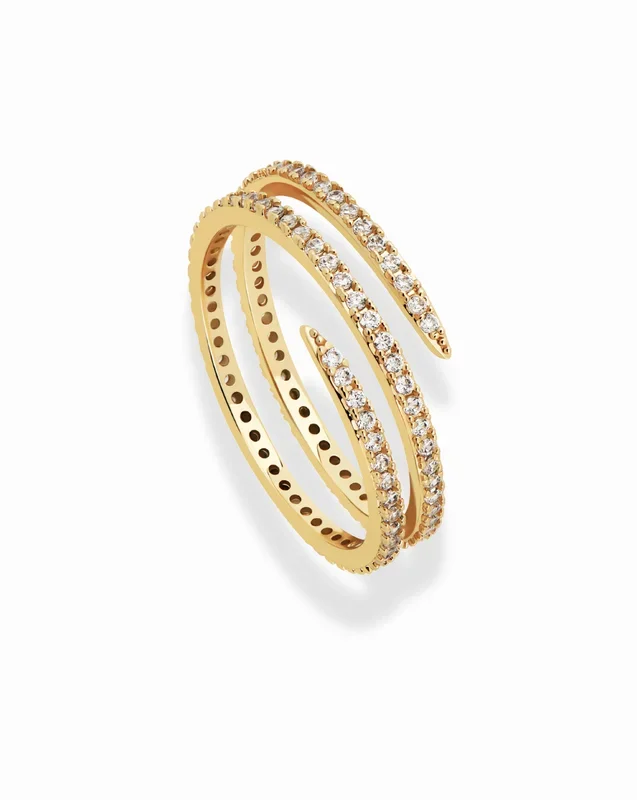 Greer Pave Spiral Ring