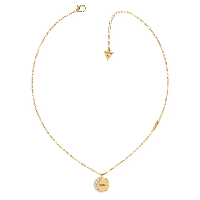Guess Gold Plated Stainless Steel 16-18″Single And Turning Coin Chain