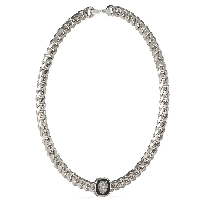Guess Men’s Jewellery Stainless Steel Lion 18mm Coin 21″ Chain