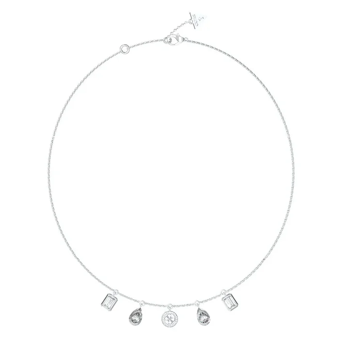 Guess Stainless Steel 4G & 5 Charm 16-18″ Chain