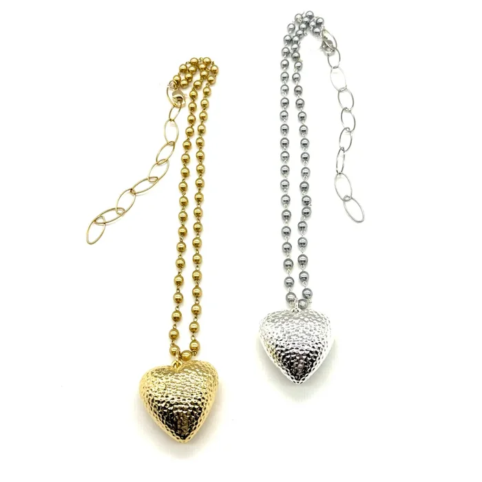Hammered Heart Aleta Necklace