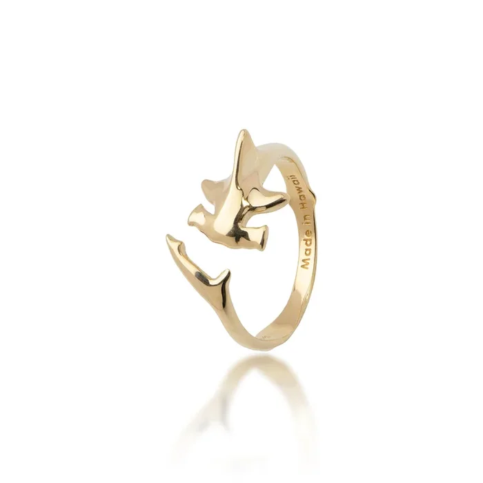 Hammerhead Shark Ring in Gold.