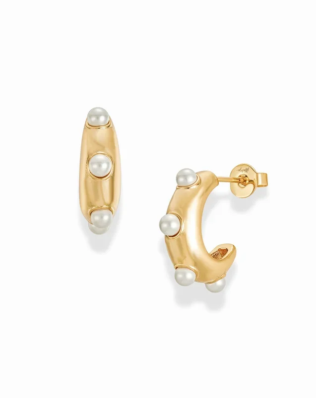 Hazel Pearl Hoops