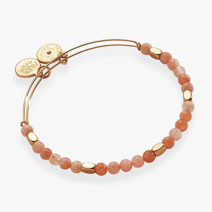 Healing Stone Beaded Bangle Morganite
