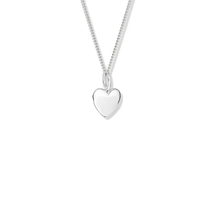Heart Charm Pendant Silver