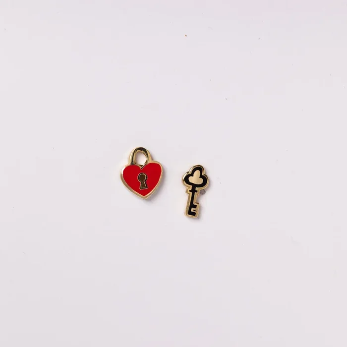 Heart Lock & Key Earrings