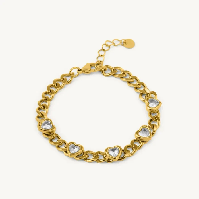 Heart Sparkle Charm Bracelet