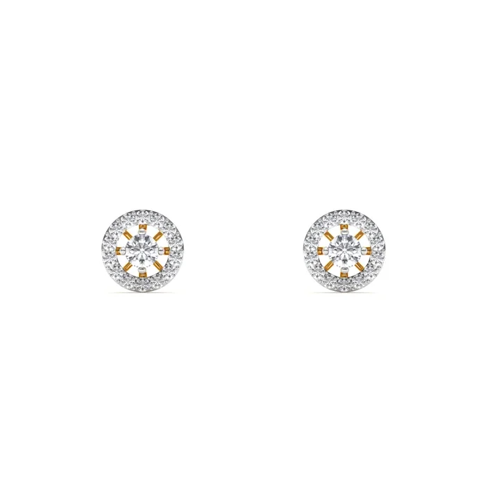 Heirloom Halo 9KT Gold Lab Grown Diamond Stud Earring