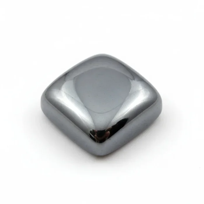 Hematite (Gunmetal) 10PC Tiny 4×4 MM Square Cabochon Gray Pure semi Precious Precious Gemstone